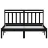 Black Solid Pine Bed Frame 140x200 cm - Timeless Design