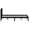 Black Solid Pine Bed Frame 140x200 cm - Timeless Design