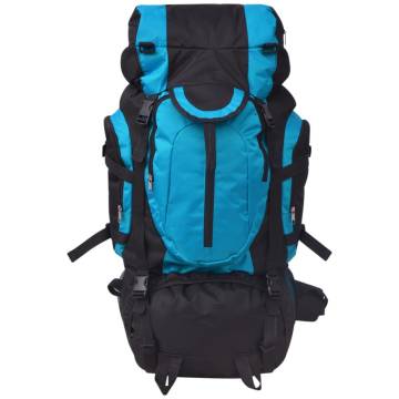 Hiking Backpack XXL 75 L - Durable Black and Blue Outdoor Gear