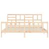 Super King Size Solid Wood Bed Frame with Headboard - Hipomarket