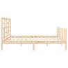 Super King Size Solid Wood Bed Frame with Headboard - Hipomarket