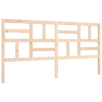 Super King Size Solid Wood Bed Frame with Headboard - Hipomarket