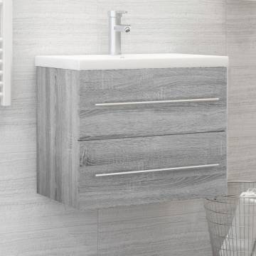 Sink Cabinet Grey Sonoma - Durable Engineered Wood Storage