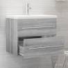 Sink Cabinet Grey Sonoma - Durable Engineered Wood Storage