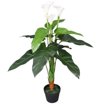 Lifelike Artificial Calla Lily Plant 85 cm - White