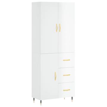 Highboard High Gloss White - Stylish Storage Solution