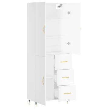 Highboard High Gloss White - Stylish Storage Solution