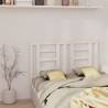 Stylish White Bed Headboard - Solid Wood Pine 126x4x100 cm