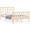 Solid Wood Bed Frame with Headboard 120x200 cm | Hipomarket