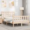 Solid Wood Bed Frame with Headboard 120x200 cm | Hipomarket