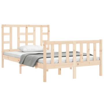 Solid Wood Bed Frame with Headboard 120x200 cm | Hipomarket