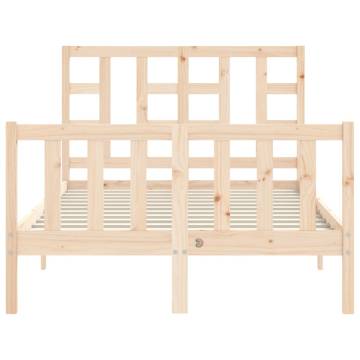 Solid Wood Bed Frame with Headboard 120x200 cm | Hipomarket