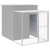 Durable Chicken Cage with Run - Light Grey, Galvanised Steel