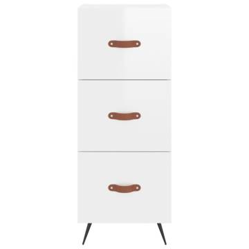 Stylish Highboard High Gloss White | Durable Engineered Wood