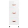 Stylish Highboard High Gloss White | Durable Engineered Wood