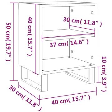 Sonoma Oak Bedside Cabinets - Elegant & Durable - Set of 2