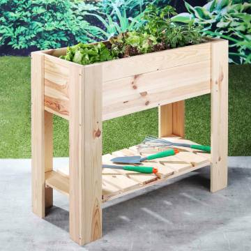 HI Raised Bed 92x41x80 cm Pine Wood - Eco-Friendly Gardening