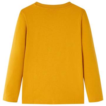 Kids' Long Sleeve T-shirt in Ochre - Size 140 | HipoMarket