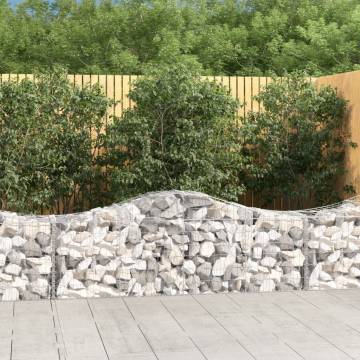 Arched Gabion Baskets 3 pcs - Durable Garden Barriers