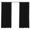 Linen-Look Blackout Curtains - Anthracite 140x175 cm | HipoMarket