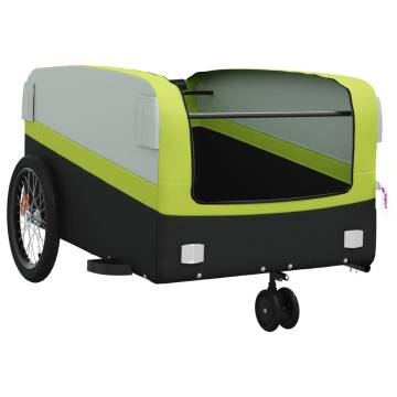 Bike Trailer Black & Green - 45 kg Iron Cargo Trailer