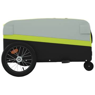 Bike Trailer Black & Green - 45 kg Iron Cargo Trailer