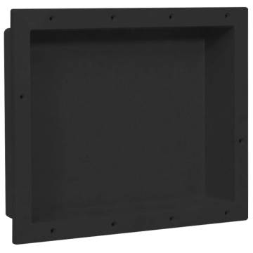 Shower Niche Matt Black 41x51x10 cm - Durable & Stylish