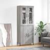 Highboard Grey Sonoma 69.5x34x180 cm Engineered Wood Colour grey sonoma Quantity in Package 1 Model 2 doors 