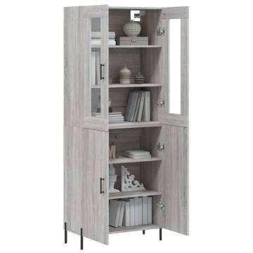 Highboard Grey Sonoma 69.5x34x180 cm - Stylish Storage Solution