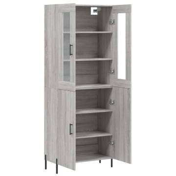 Highboard Grey Sonoma 69.5x34x180 cm - Stylish Storage Solution