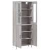 Highboard Grey Sonoma 69.5x34x180 cm - Stylish Storage Solution