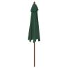 Garden Parasol with Wooden Pole Green - 299x240 cm | HipoMarket