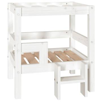 Stylish Dog Bed in White | Solid Pine Wood 55.5x53.5x60 cm