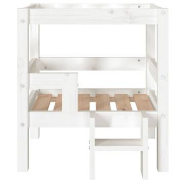 Stylish Dog Bed in White | Solid Pine Wood 55.5x53.5x60 cm