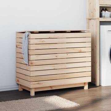 Solid Wood Pine Laundry Basket - 88.5x44x76 cm