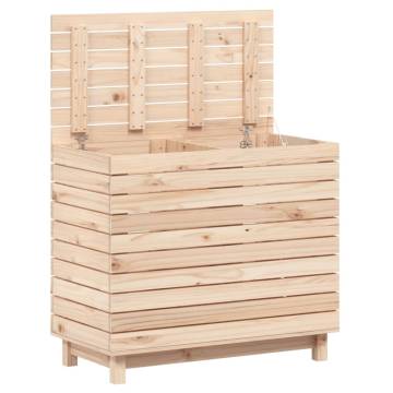 Solid Wood Pine Laundry Basket - 88.5x44x76 cm