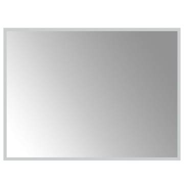 Stylish 80x60 cm LED Bathroom Mirror - IP65 Waterproof