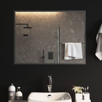 Stylish 80x60 cm LED Bathroom Mirror - IP65 Waterproof