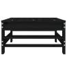 Garden Footstool Black Solid Wood Pine - Modern Outdoor Comfort