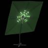 LED Cantilever Umbrella Green 400x300 cm - Hipomarket UK