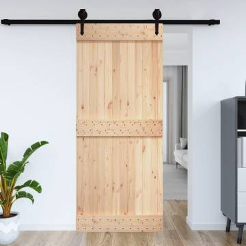 NARVIK 70x210 cm Solid Pine Wood Door - Stylish & Secure