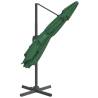 LED Cantilever Umbrella Green 400x300 cm - Hipomarket UK