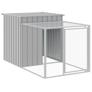 Chicken Cage with Run Light Grey 110x201 cm - Durable & Versatile