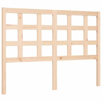 Solid Wood Double Bed Frame with Headboard - Hipo Market