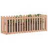 Garden Raised Bed with Fence - Solid Douglas Wood 200x50x70 cm