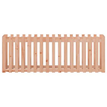 Garden Raised Bed with Fence - Solid Douglas Wood 200x50x70 cm