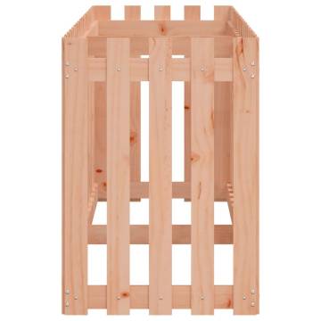 Garden Raised Bed with Fence - Solid Douglas Wood 200x50x70 cm