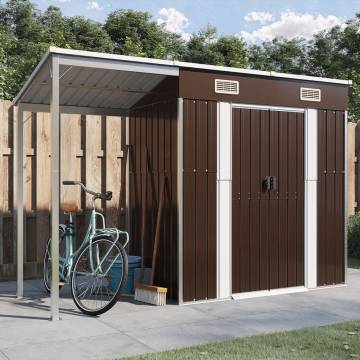 Garden Shed with Extended Roof - Durable Steel Storage Solution