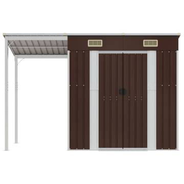 Garden Shed with Extended Roof - Durable Steel Storage Solution