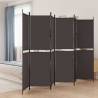 6-Panel Room Divider Brown 300x200 cm Fabric Colour brown Size 300 x 200 cm Number of 1 Number_of_Panels 6 